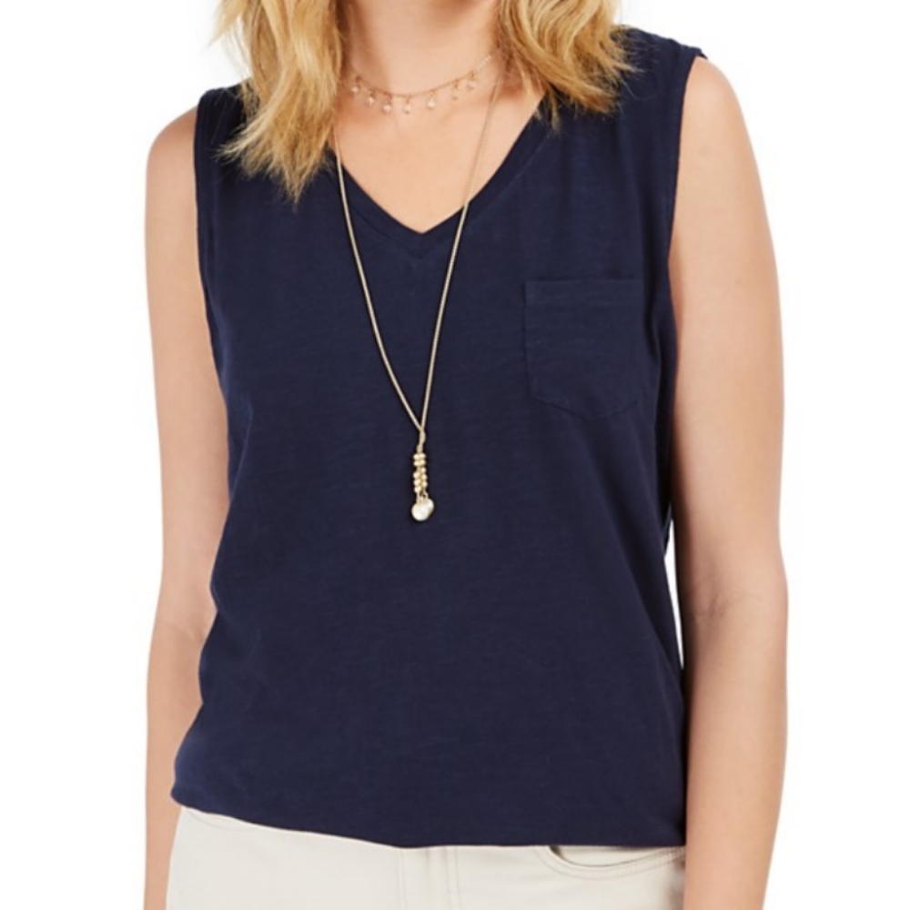 Style and co pocketed tank top,NEW